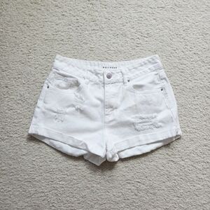 Bullhead Women's White Distressed Shorts
